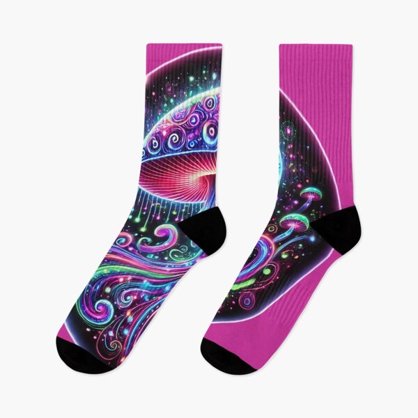 Item preview, Psychedelic Cosmic Mushroom - Neon Bioluminescent Glow designed and sold by Nauert's.