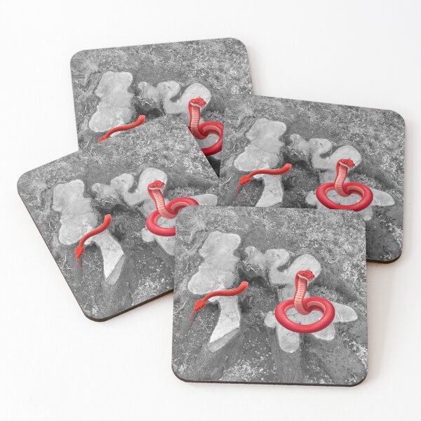 Item preview, Red snakes on a tree stump designed and sold by MIVERSIUM.