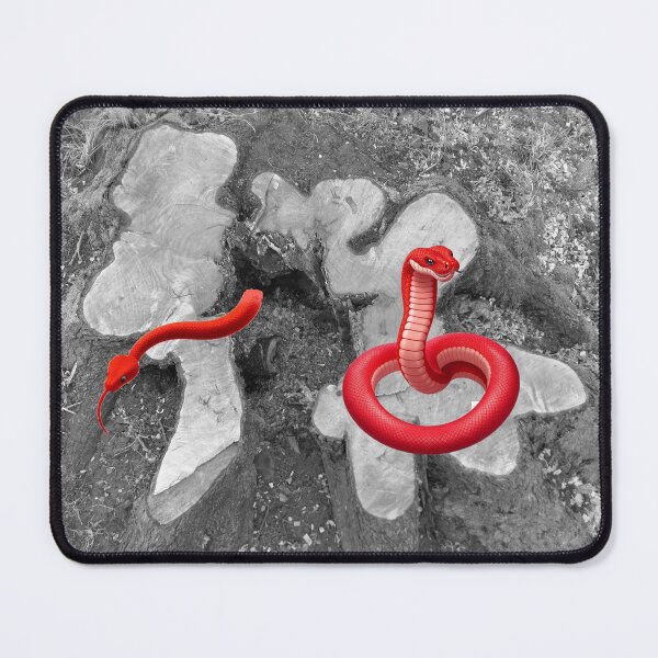 Item preview, Red snakes on a tree stump designed and sold by MIVERSIUM.