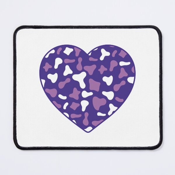 Item preview, Violet White Cow Pattern on Purple Cowhide | Purple Cow Skin Heart designed and sold by PatternPen.