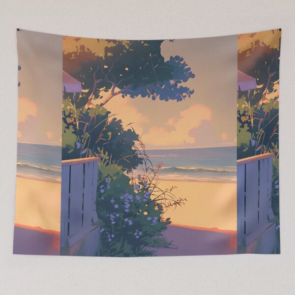 Item preview, Lofi Background Art - Beach Sunset designed and sold by bapupa.