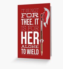 Buffy - it is not for thee Greeting Card