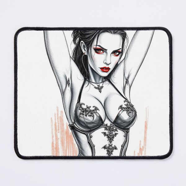 Item preview, Sexy Vampire demon fantasy punk horror Girl illustration designed and sold by Vintage Designs +.