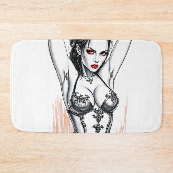 Item preview,  Sexy Vampire demon fantasy punk horror Girl illustration designed and sold by Vintage Designs +.