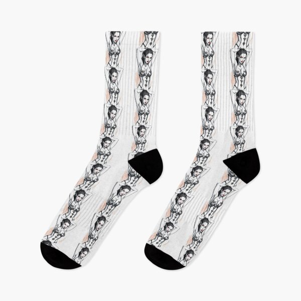 Item preview,  Sexy Vampire demon fantasy punk horror Girl illustration designed and sold by Vintage Designs +.