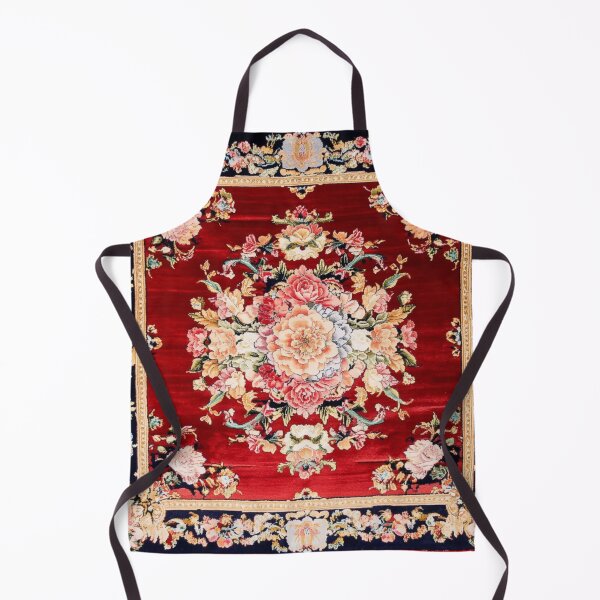 Item preview, Red Silk Chinese Floral Flowers Carpet designed and sold by GrinGalore.
