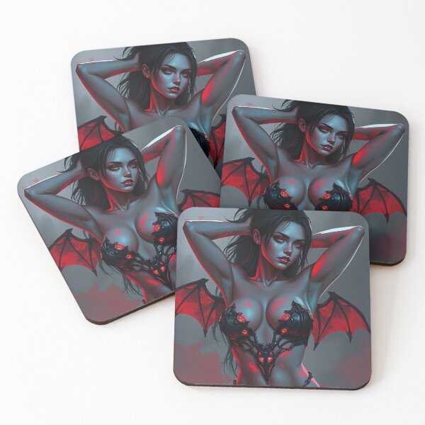Item preview, Sexy Vampire demon fantasy punk horror Girl illustration designed and sold by Vintage Designs +.
