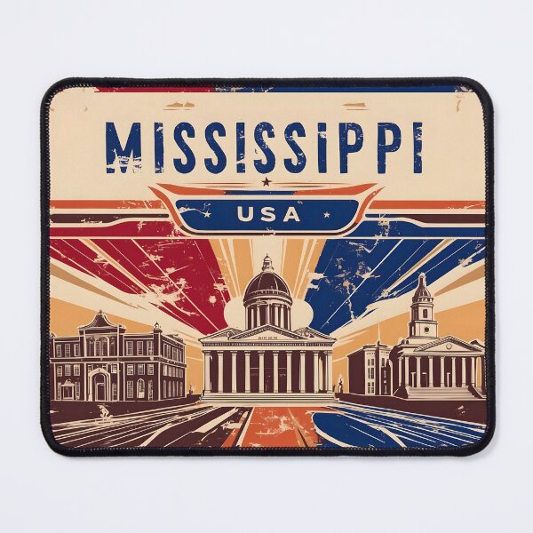 Item preview, Mississippi 1950s USA Vintage Retro Tourism designed and sold by TravelersGems.
