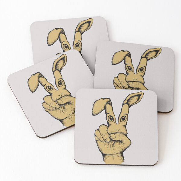 Item preview, Bunny hand making a 'Peace' gesture designed and sold by 123ks.
