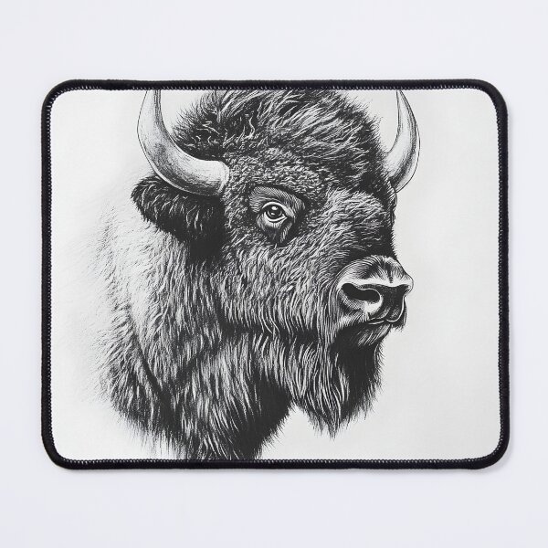 Item preview, Realistic Bison pencil drawing designed and sold by Pencil-Art.
