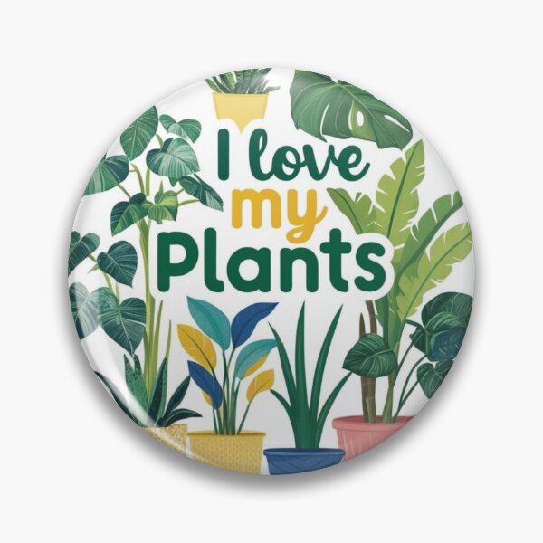 Item preview, Green Indoor House I Love My Plant Round Sticker designed and sold by colorleafz.