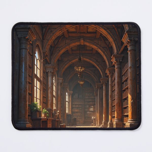 Item preview, Grand Library Bathed in Golden Light designed and sold by DafGole.