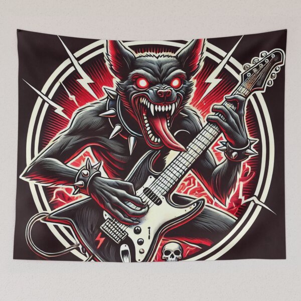 Item preview, Hellhound Shredder - Evil Guitar-Playing Dog designed and sold by Nauert's.