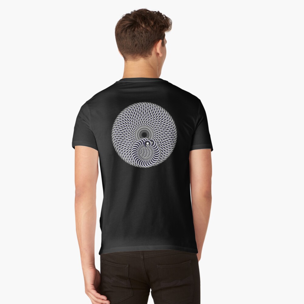 Vista previa del artículo con la obra «Camiseta de cuello en V», diseñado y vendido por ArtInArtOut.