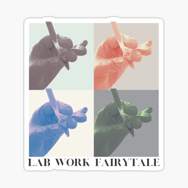 Item preview, Lab Work Fairytale. Lab quote and pastel colour pipetting photo designed and sold by MySciPic.