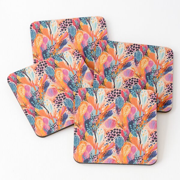 Item preview, Vibrant Abstract Coral Reef Pattern designed and sold by SpiritedArtwork.