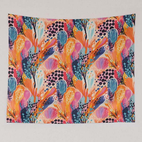 Item preview, Vibrant Abstract Coral Reef Pattern designed and sold by SpiritedArtwork.