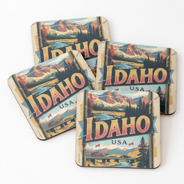 Item preview, Idaho USA Vintage Travel Retro Postcard Design designed and sold by TravelPostcardGems.