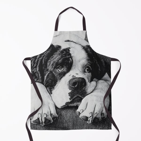 Item preview, Realistic Saint Bernard pencil drawing designed and sold by Pencil-Art.