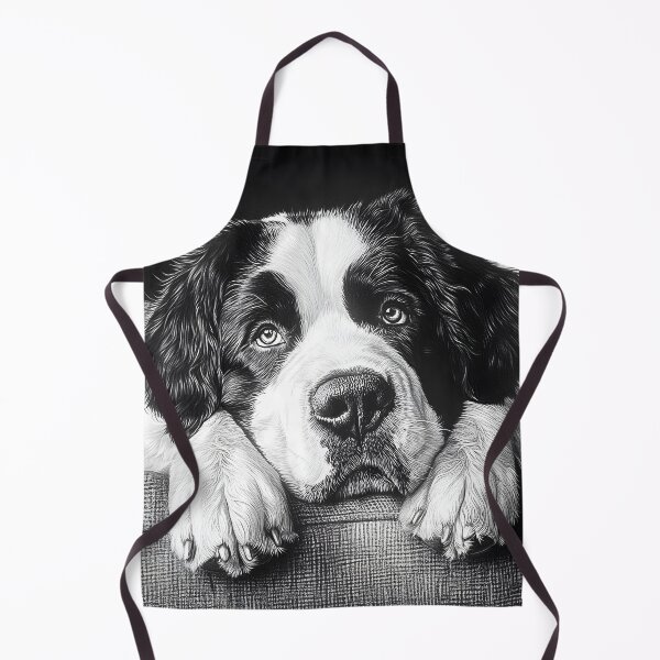 Item preview, Realistic Saint Bernard pencil drawing designed and sold by Pencil-Art.