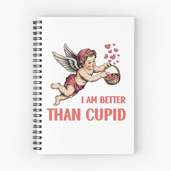Item preview, I Am Better Than Cupid - Vintage Cupid Throwing Hearts From A Basket designed and sold by SillyDarkShop.