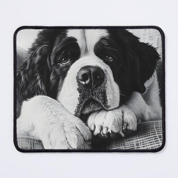 Item preview, Realistic Saint Bernard pencil drawing designed and sold by Pencil-Art.