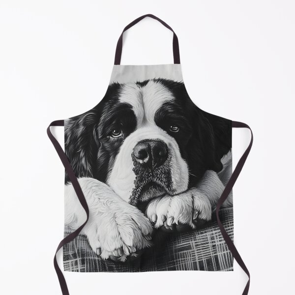 Item preview, Realistic Saint Bernard pencil drawing designed and sold by Pencil-Art.