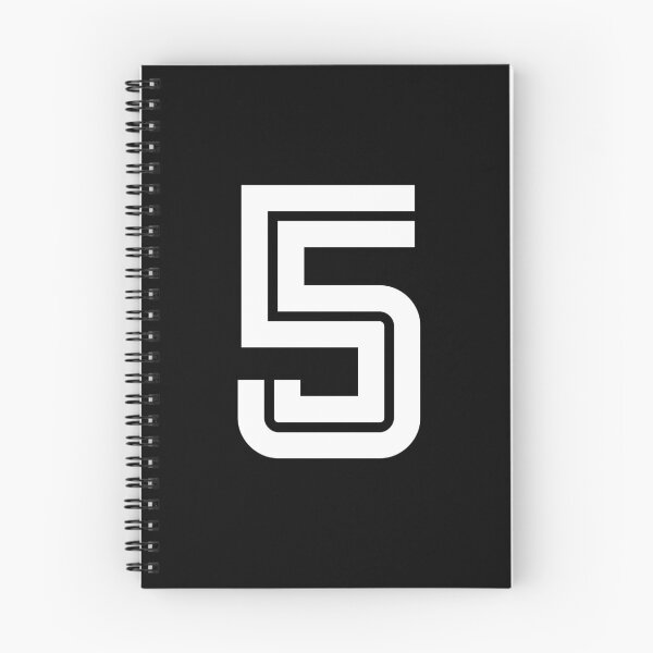Item preview, No. 5 / Player Number Five / Football Player Number 5 (White on Black) designed and sold by STUDIO-72.