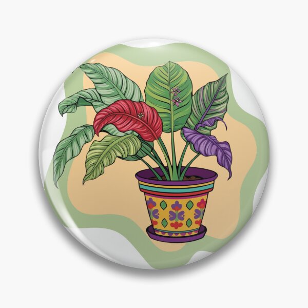 Item preview, Green Indoor House Plant Round Sticker designed and sold by colorleafz.