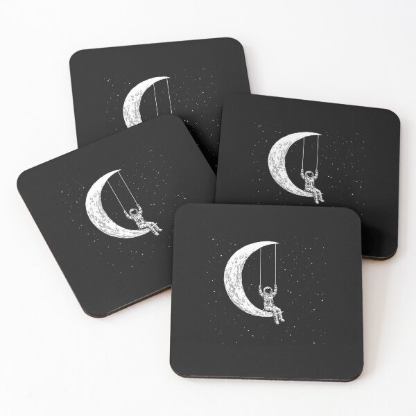 Item preview,  Modern Trendy Funny Astronaut Sitting on a Swing Space Moon Stars designed and sold by SOUFIANE1991.