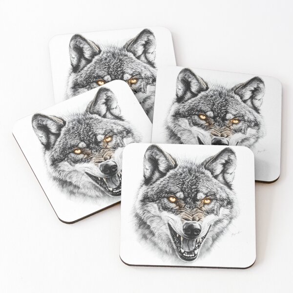 Item preview, Realistic Wolf pencil drawing  designed and sold by Pencil-Art.