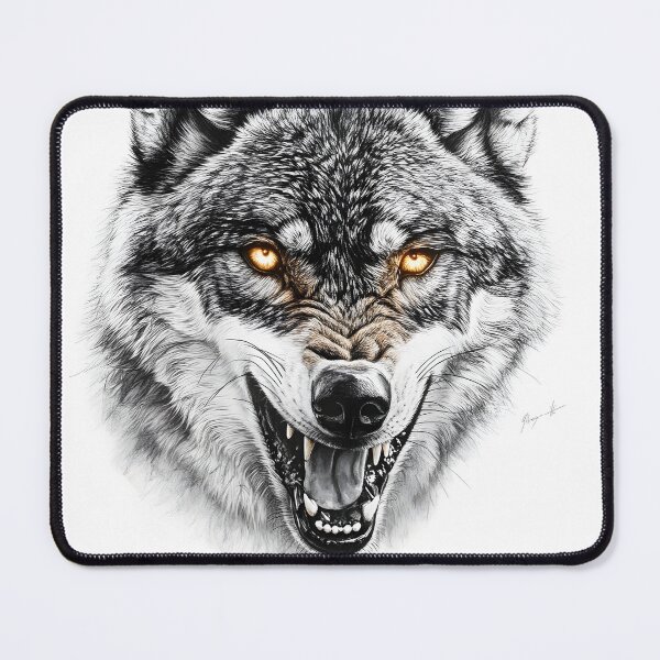 Item preview, Realistic Wolf pencil drawing designed and sold by Pencil-Art.