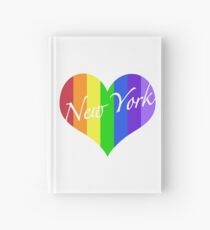 New York Rainbow Heart Hardcover Journal