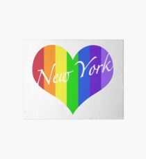 New York Rainbow Heart Art Board