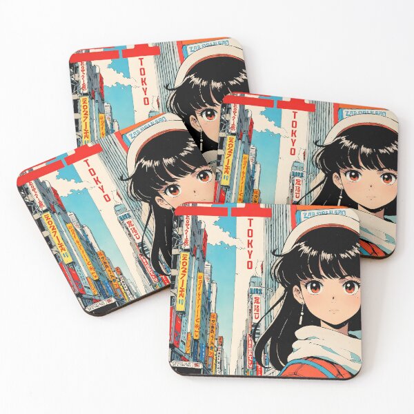 Item preview, Retro Anime Tokyo Japan 80s Girl Vintage Travel designed and sold by Retro-Anime9.