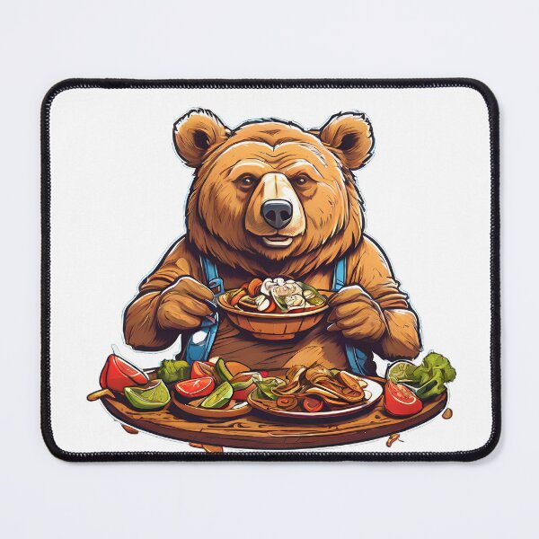 Item preview, cute bear eating Gyros designed and sold by Karaz's Animal Kingdom.