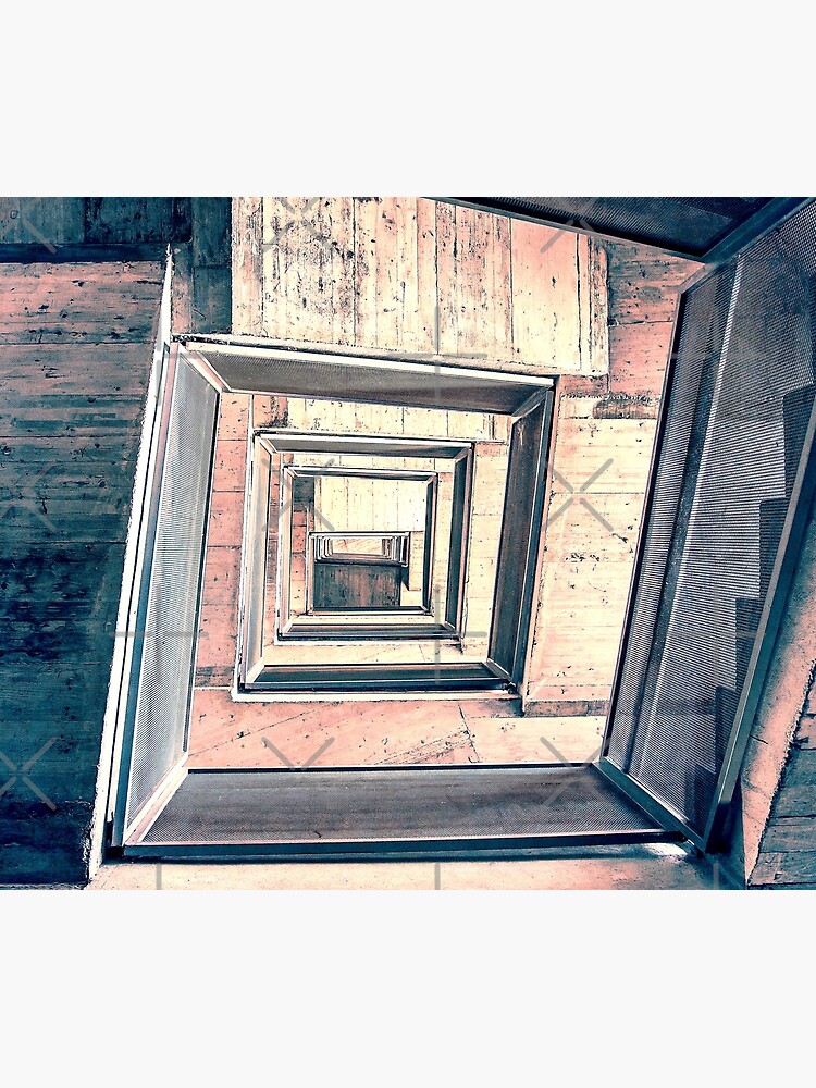 Winding Stairwell Abstract by perkinsdesigns