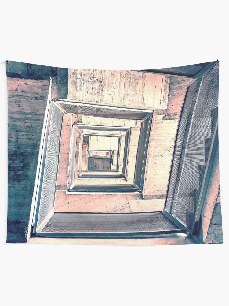 Alternate view of Winding Stairwell Abstract Tapestry
