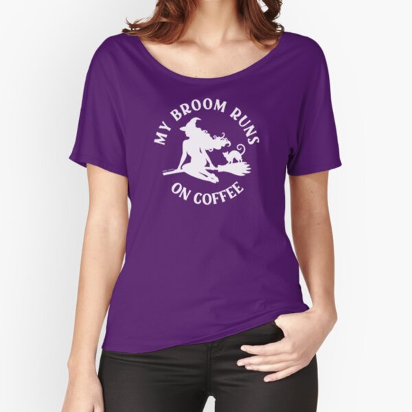 Item preview, My Broom Runs On Coffee Cheeky Witch® designed and sold by cheekywitch.