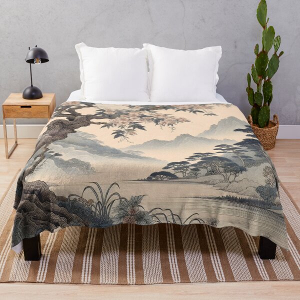 Item preview, Natural Landscape - Vintage Japanese Illustration Style designed and sold by chromavibes-art.