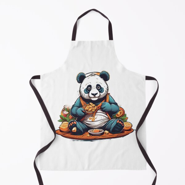Aperçu de l'œuvre panda mignon mangeant des gyros créée et vendue par Karaz's Animal Kingdom.