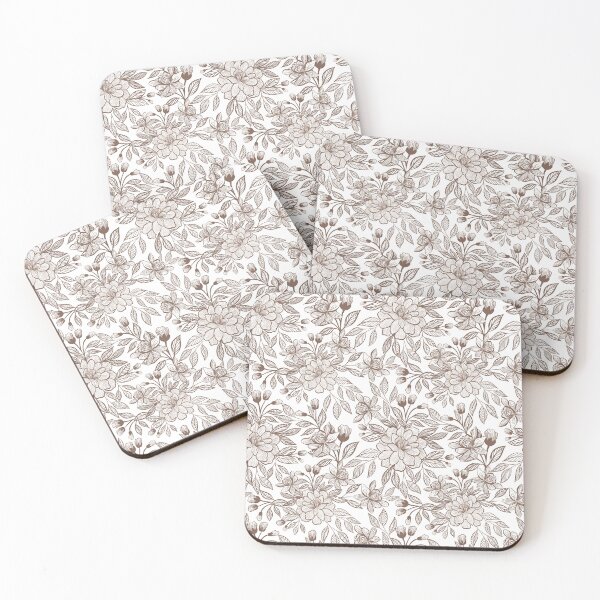 Item preview, Beautiful Mocha Mousse Vintage Floral designed and sold by NdesignTrend.