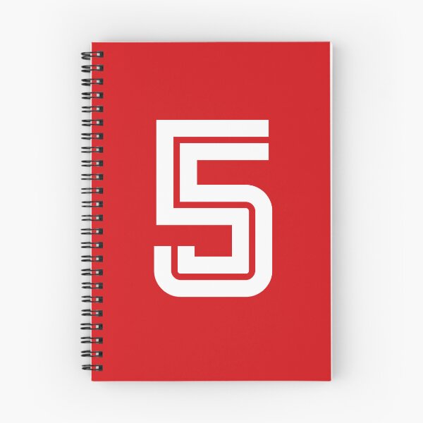 Item preview, No. 5 / Player Number Five / Football Player Number 5 (White on Red) designed and sold by STUDIO-72.