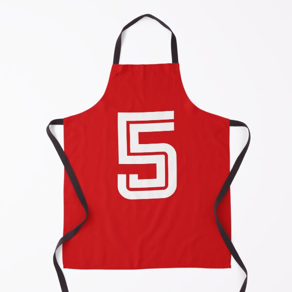 Item preview, No. 5 / Player Number Five / Football Player Number 5 (White on Red) designed and sold by STUDIO-72.
