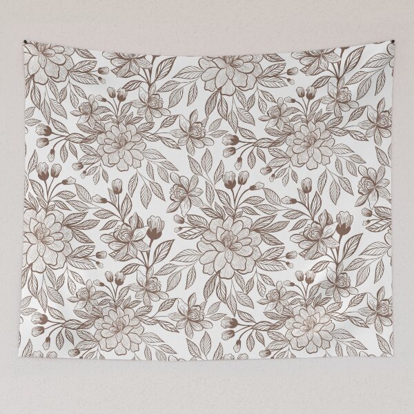 Item preview, Beautiful Mocha Mousse Vintage Floral designed and sold by NdesignTrend.