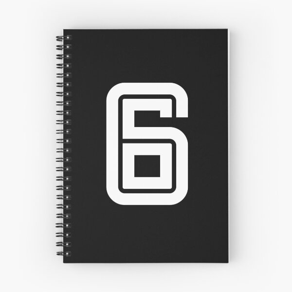 Item preview, No. 6 / Player Number Six / Football Player Number 6 (White on Black) designed and sold by STUDIO-72.
