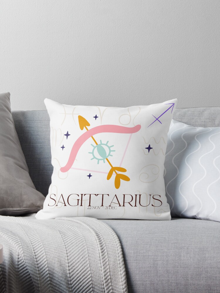 Thumbnail 1 of 4, Pillow, Sagittarius Zodiac designed and sold by Printastic8Shop.