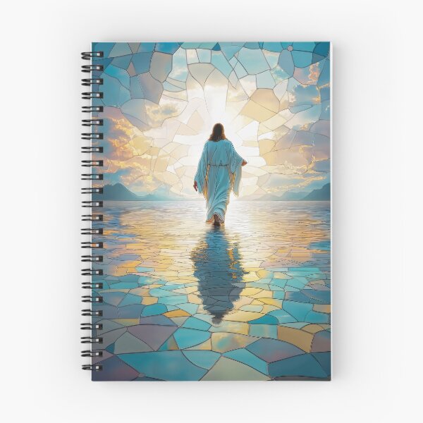 Artikelvorschau, Jesus geht über das Wasser Glasmalerei Kunst entworfen und verkauft von AdamesArtStudio.