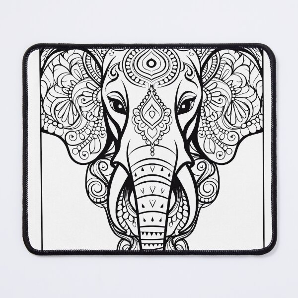 Item preview, Elephant #3 Coloring Page Pattern  designed and sold by DavidColoring.
