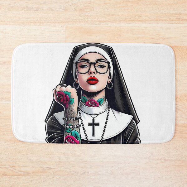 Item preview, nun with tattoo designed and sold by QuanntixArt.